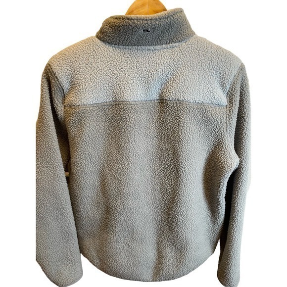 Vineyard Vines Sherpa Pullover Shep Shirt Harbor Grey, 1/4 Zip Jacket Small - Picture 10 of 11